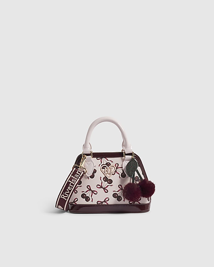 Pink Cherry Bow Crossbody Bag