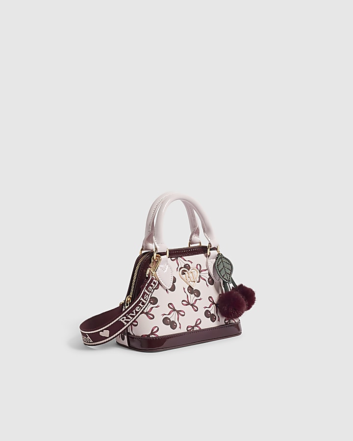 Pink Cherry Bow Crossbody Bag