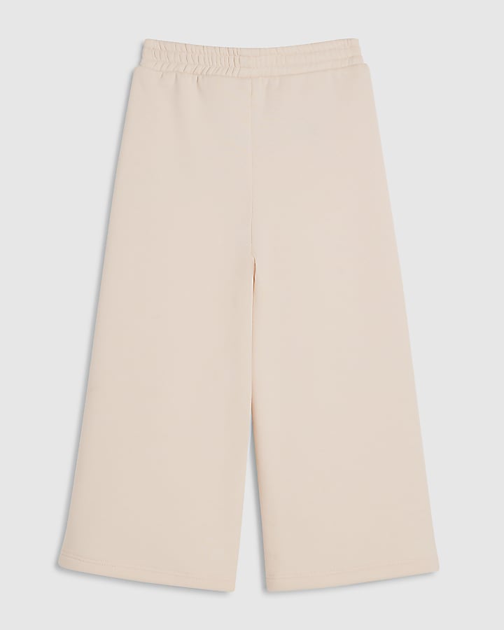 Mini Girls Pink Poetcore Wide Leg Joggers