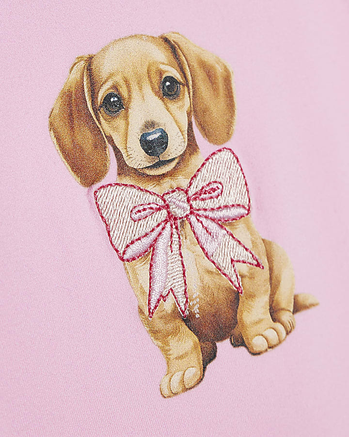 Mini Girls Pink Bow Print Pyjamas Pack of 2