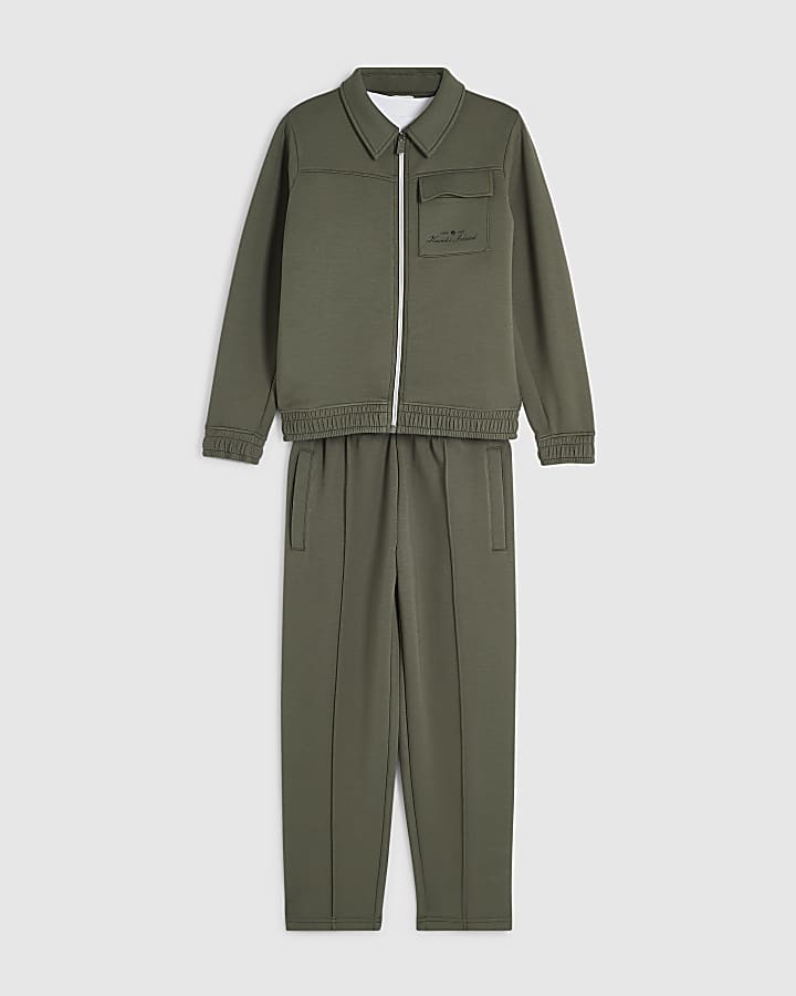 Boys Khaki Japanese Print 3 Piece Set