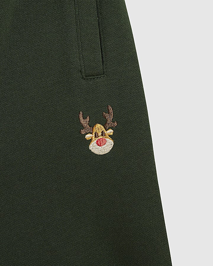 Mini Boys Green Rudolph Sweatshirt Set