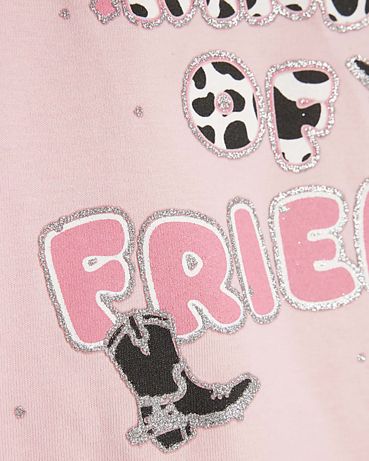 Mini Girls Pink Kind Of Friend T-Shirt
