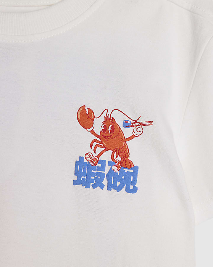 Mini Boys White Lobster T-Shirt
