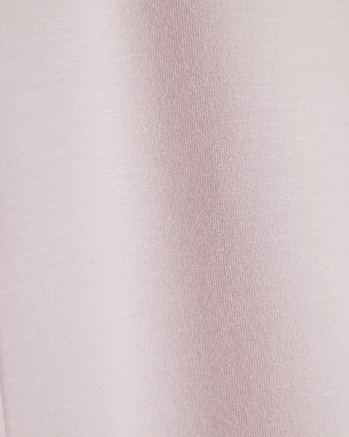 Girls Pink Premium Fold Over Flare Trousers