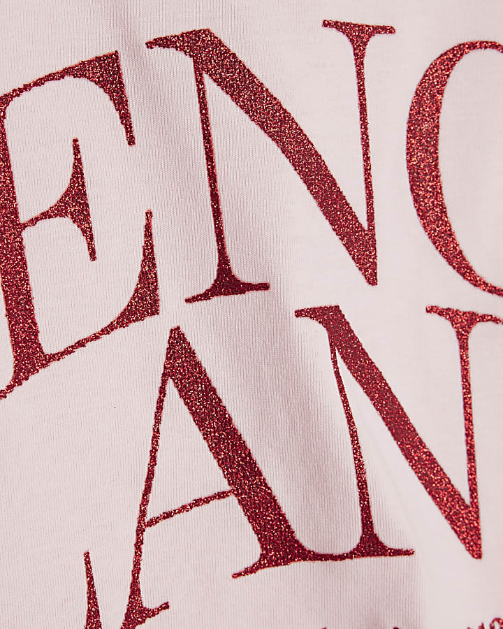 Girls Pink England Footie Crop Top