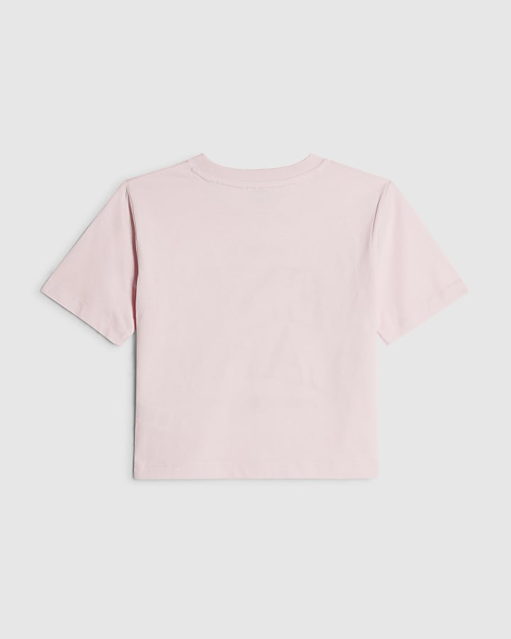 Girls Pink England Footie Crop Top