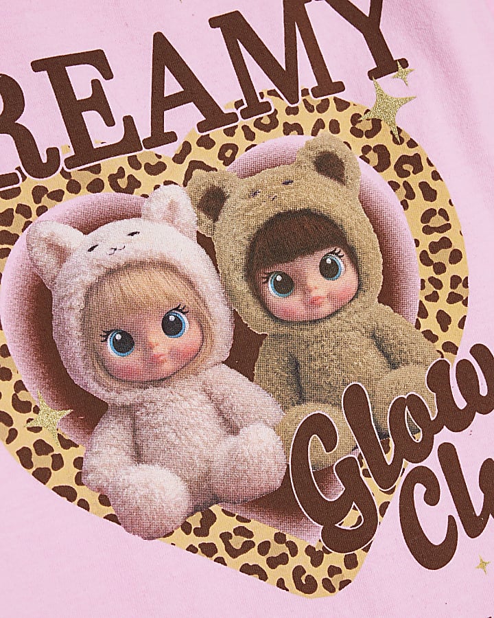 Girls Pink Dreamy Dolls T-Shirt