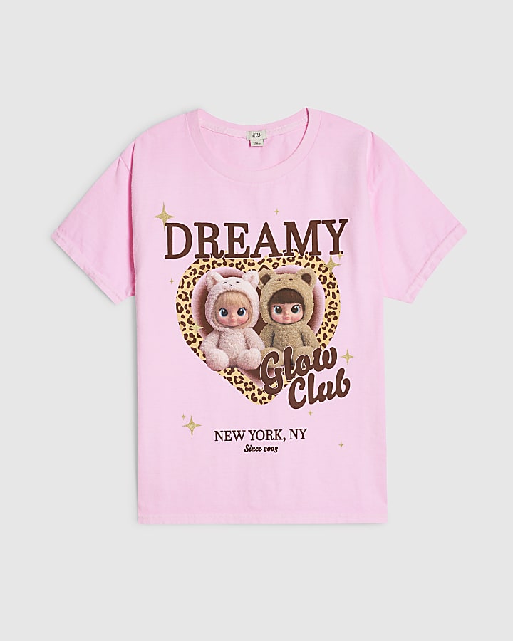 Girls Pink Dreamy Dolls T-Shirt