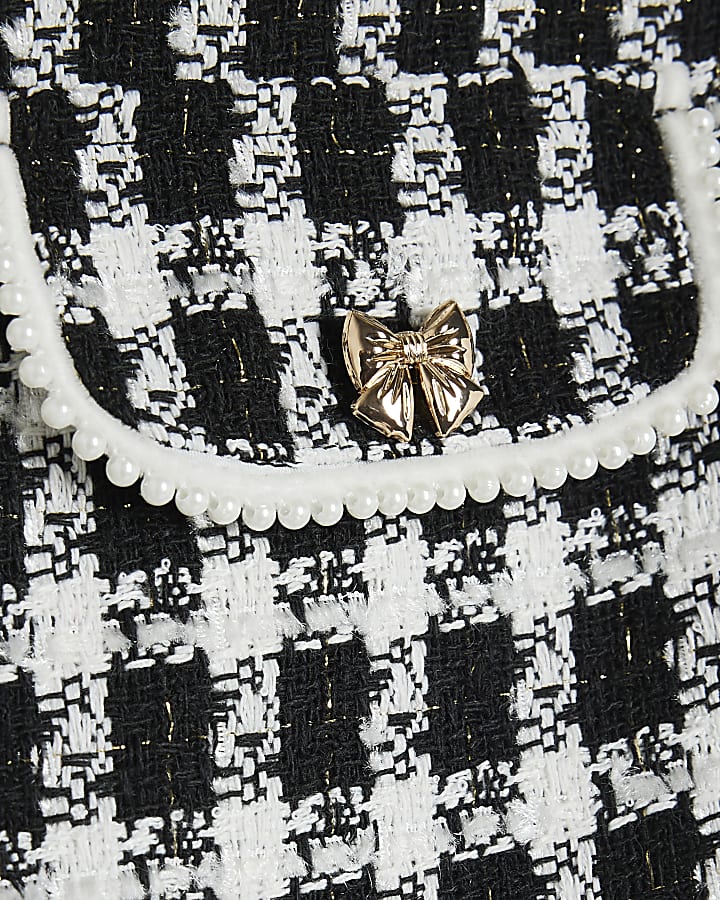Girls Black Boucle Skirt