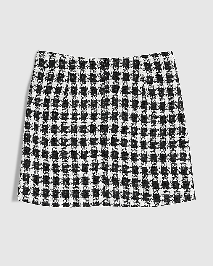 Girls Black Boucle Skirt