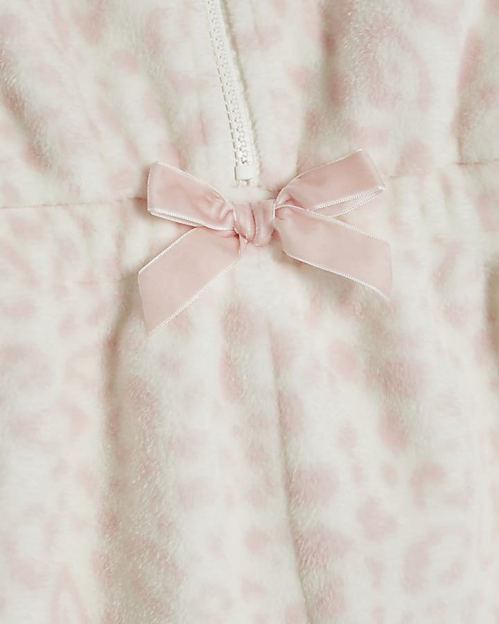 Mini Girls Cream Deer Print Onesie