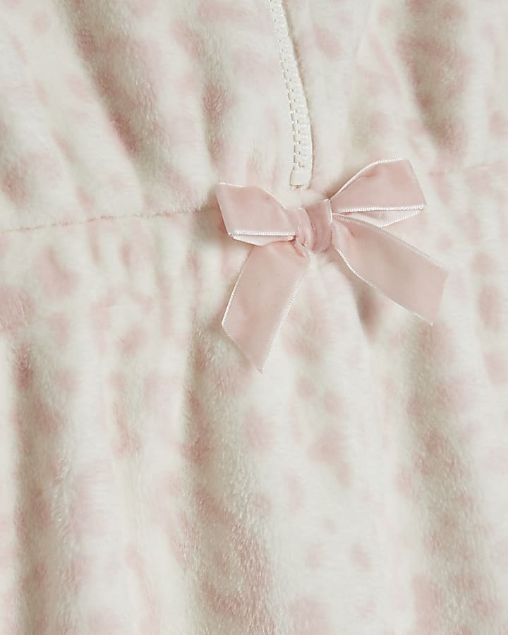 Girls Cream Deer Print Onesie