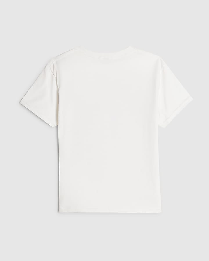 Girls White Diva Energy Cherry T-Shirt