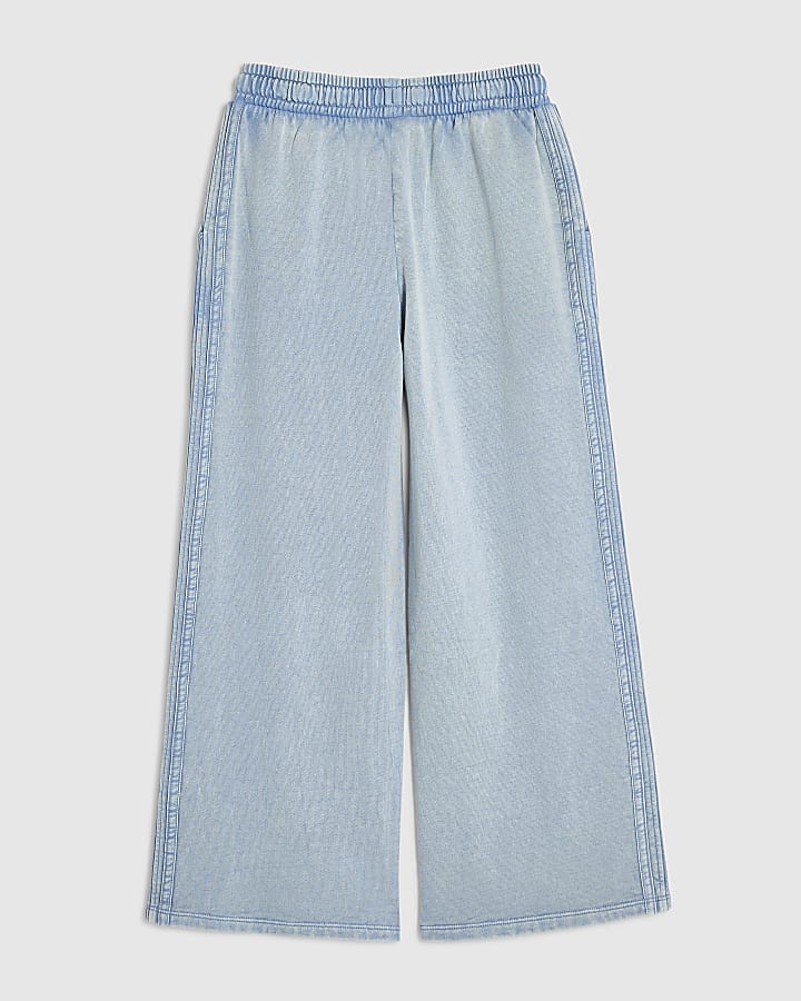 Girl Blue Washed Denim Joggers