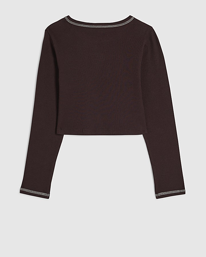 Girls Purple Sequin Embellished Top