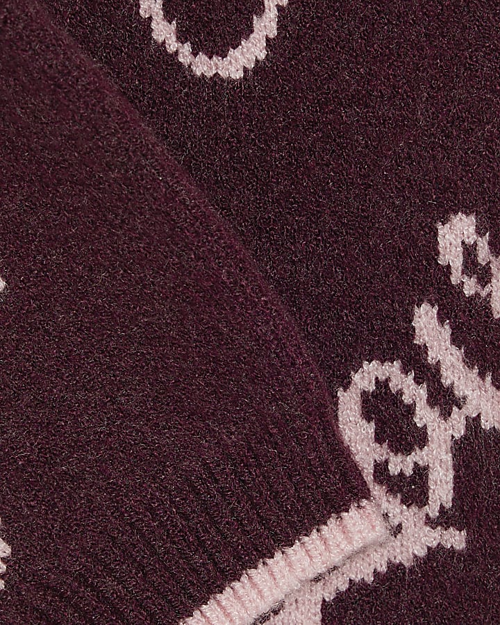 Baby Girls Purple Lovely Knitted Jumper Set