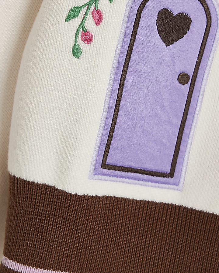 Girls Cream House Cardigan