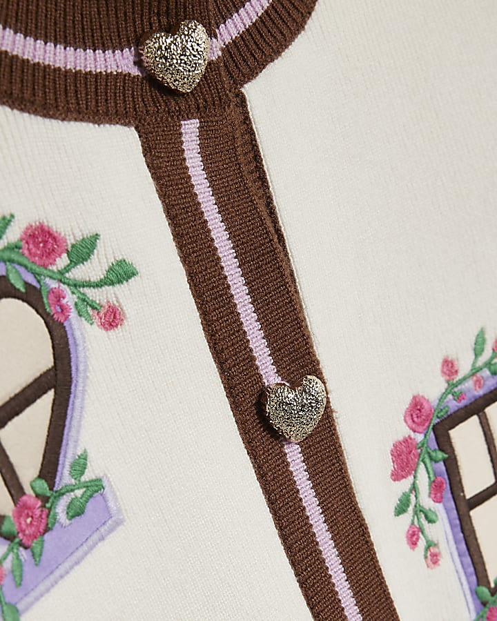 Girls Cream House Cardigan
