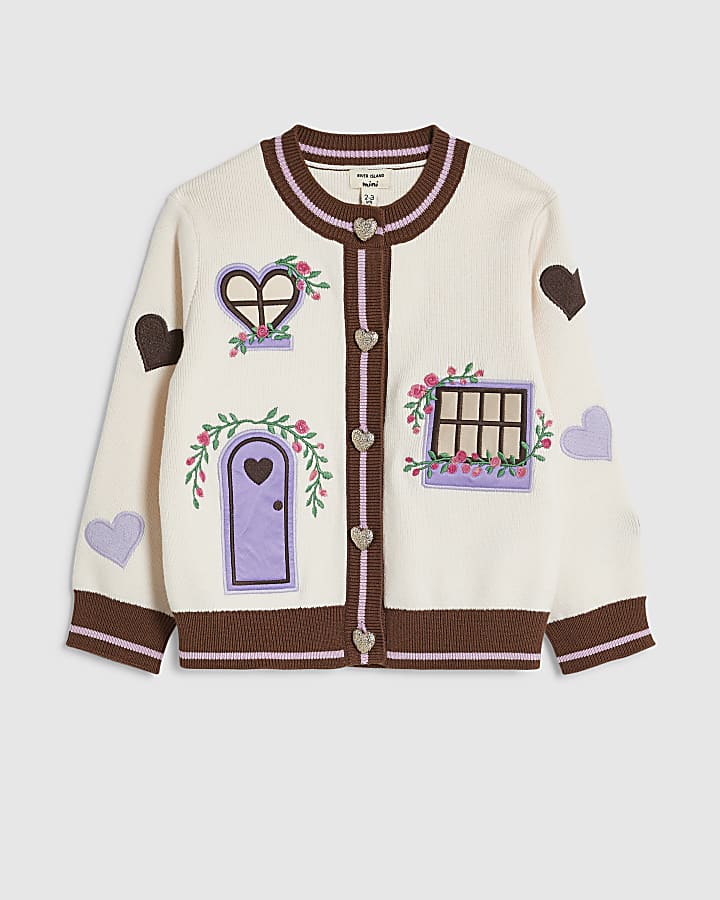 Mini Girls Cream House Cardigan