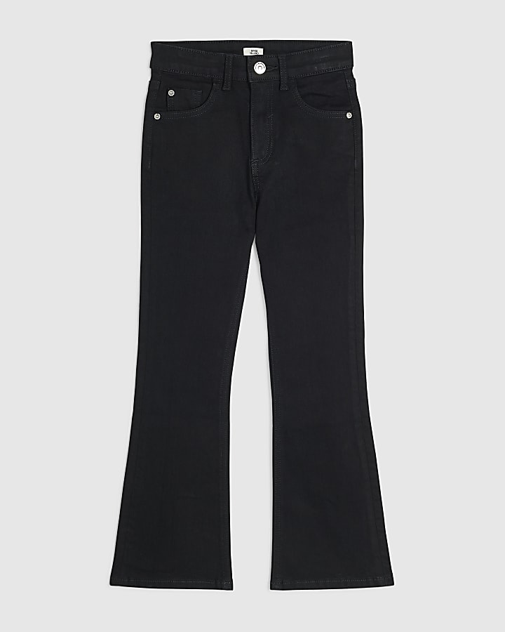 Girls Black Flare Jeans