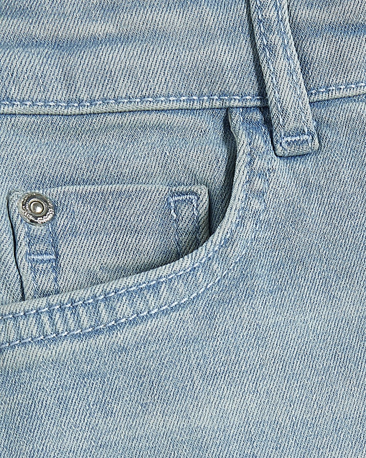 Girls Blue Washed Flare Leg Jeans