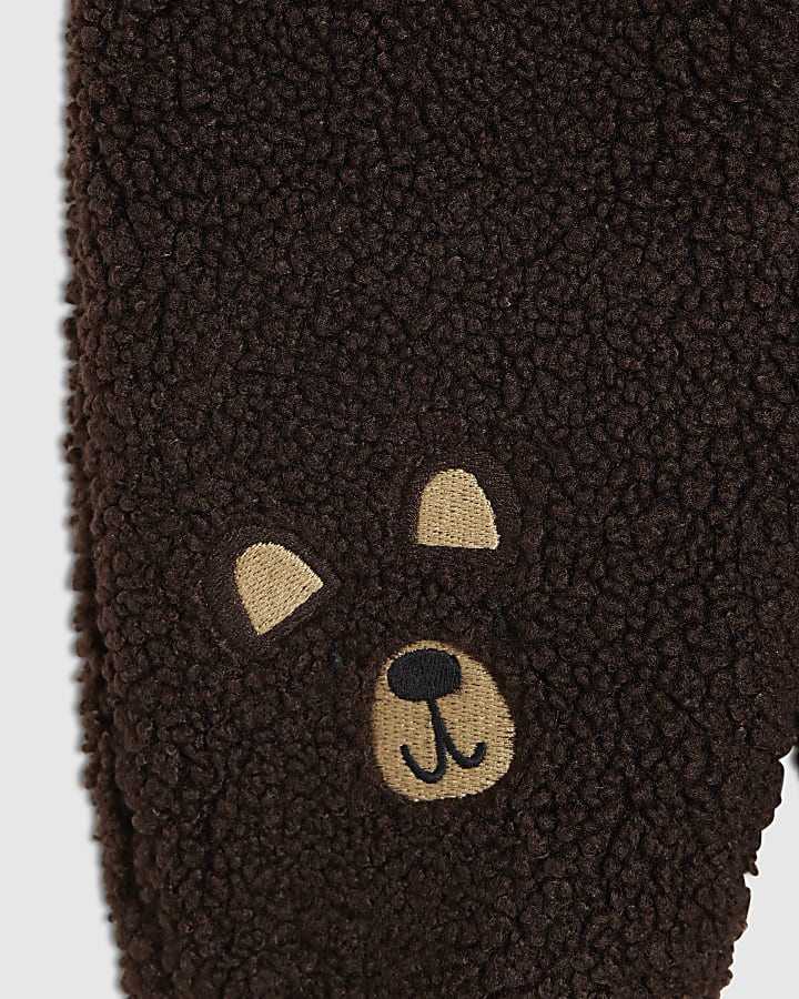 Baby Boys Brown Borg Bear Sweatshirt Set