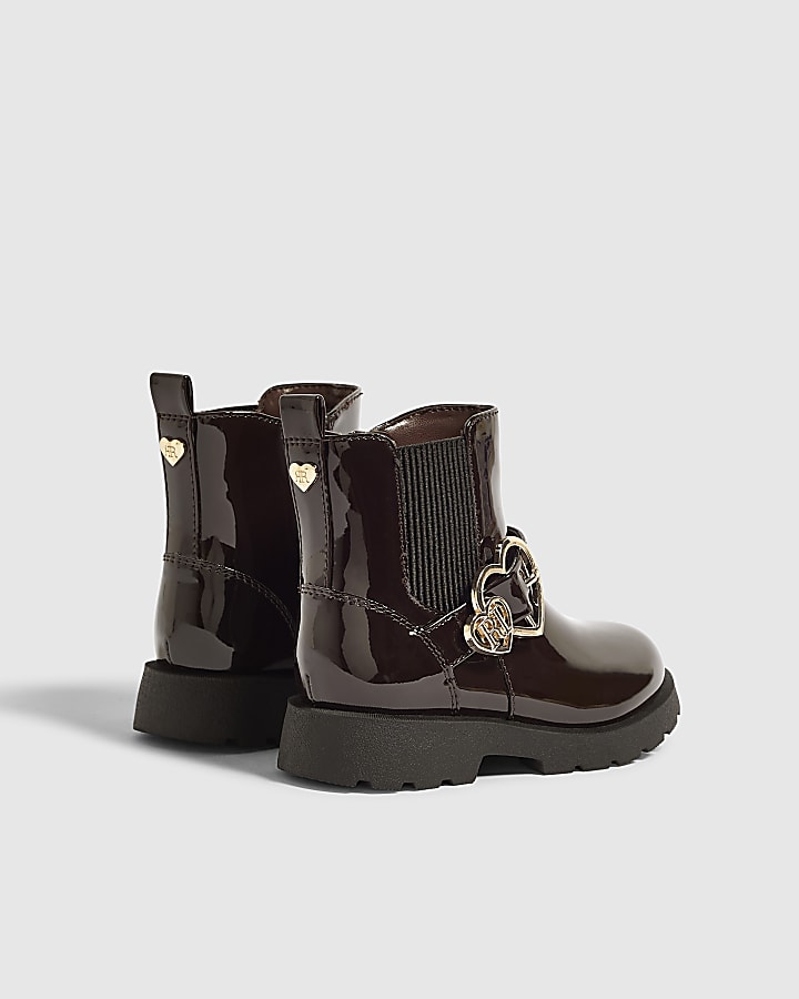 Mini Girls Brown Chelsea Boots