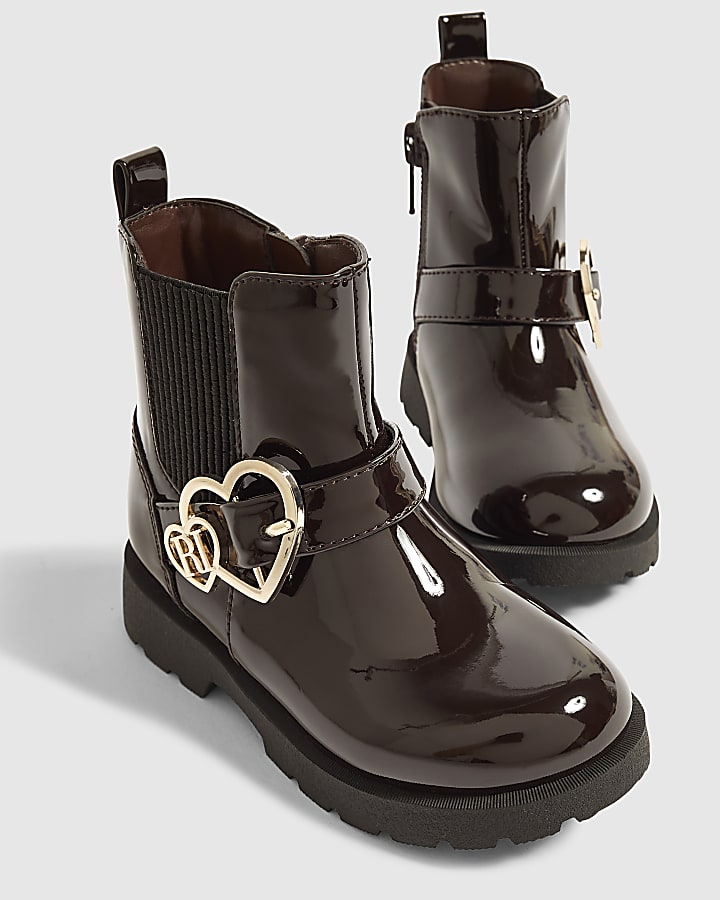 Mini Girls Brown Chelsea Boots