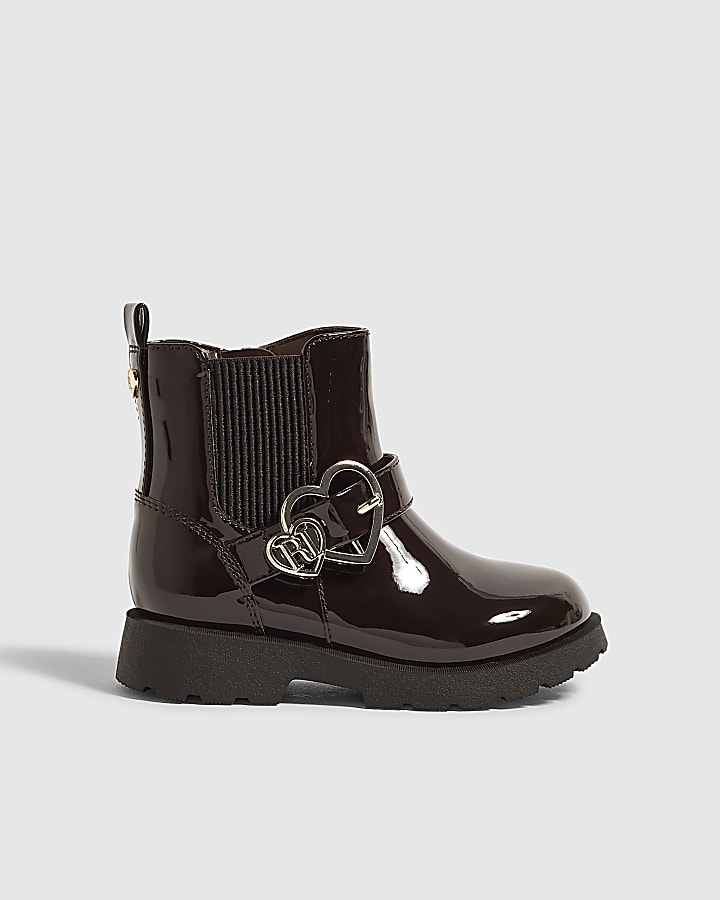 Mini Girls Brown Chelsea Boots