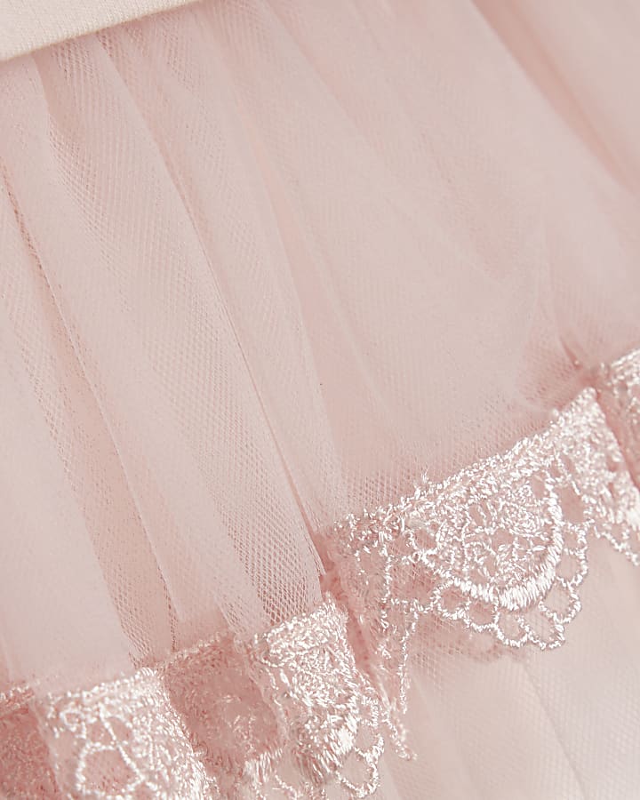 Baby Girls Pink Tulle Leggings Set