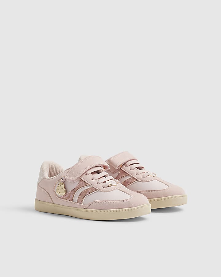 Girls Pink Snake Shimmer Trainers