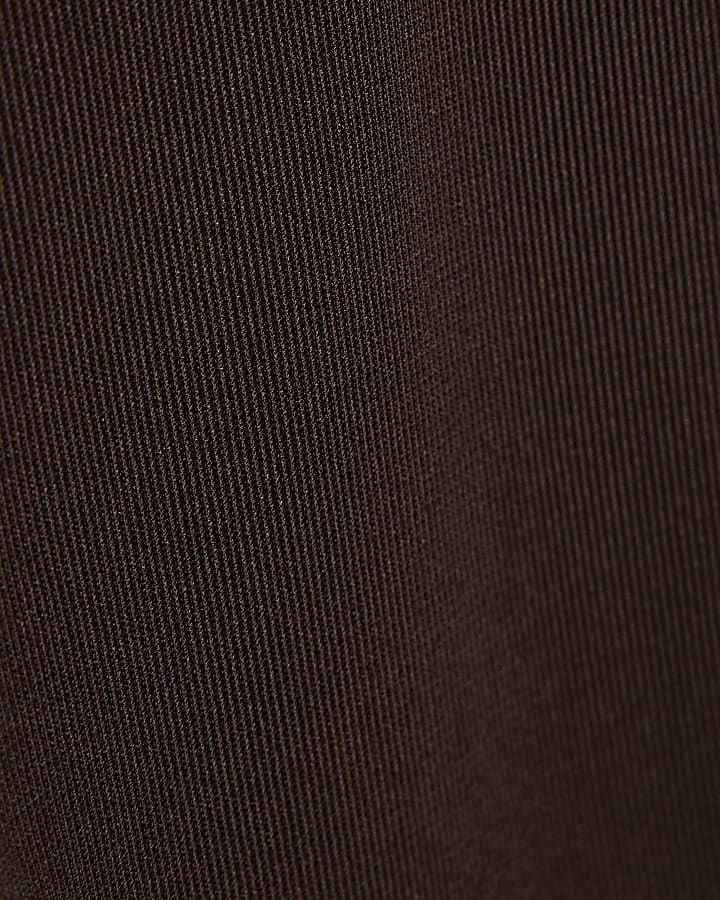 Mini Girls Brown Ponte Flared Trousers Set