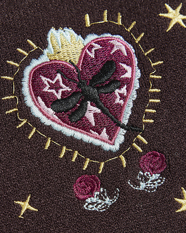 Girls Brown Stargazer Cardigan