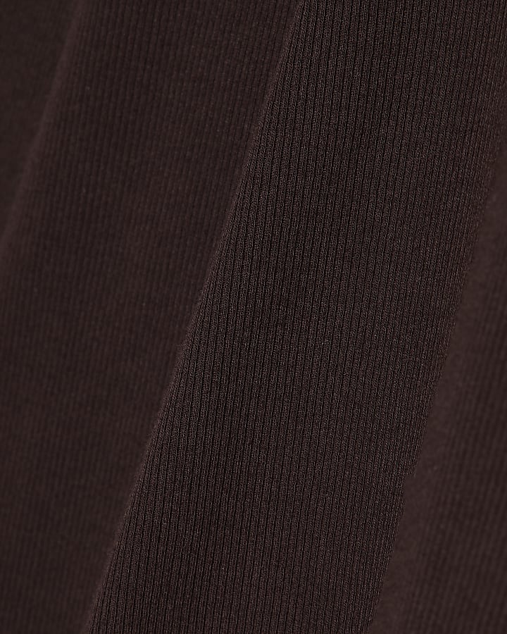 Girls Brown Cut Out Fit and Flare Mini Dress