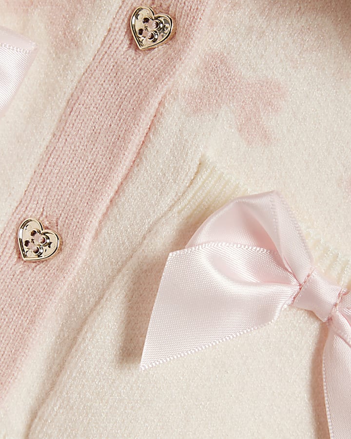 Baby Girls Cream Fairisle Cardigan Set
