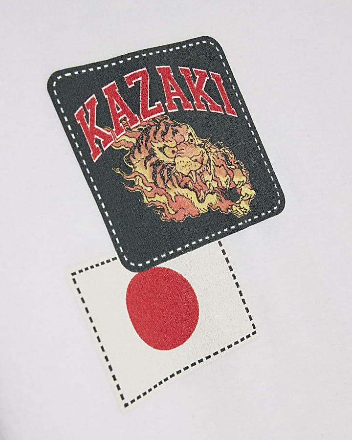 Boys White Kazaki Japanese T-Shirt Set