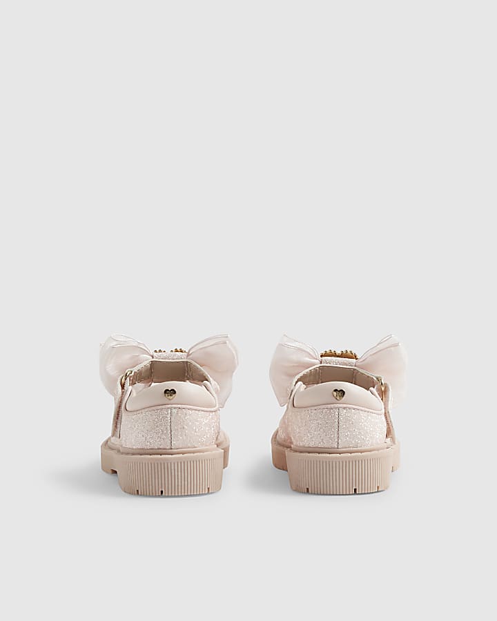 Mini Girls Pink Glitter Mary Jane Shoes