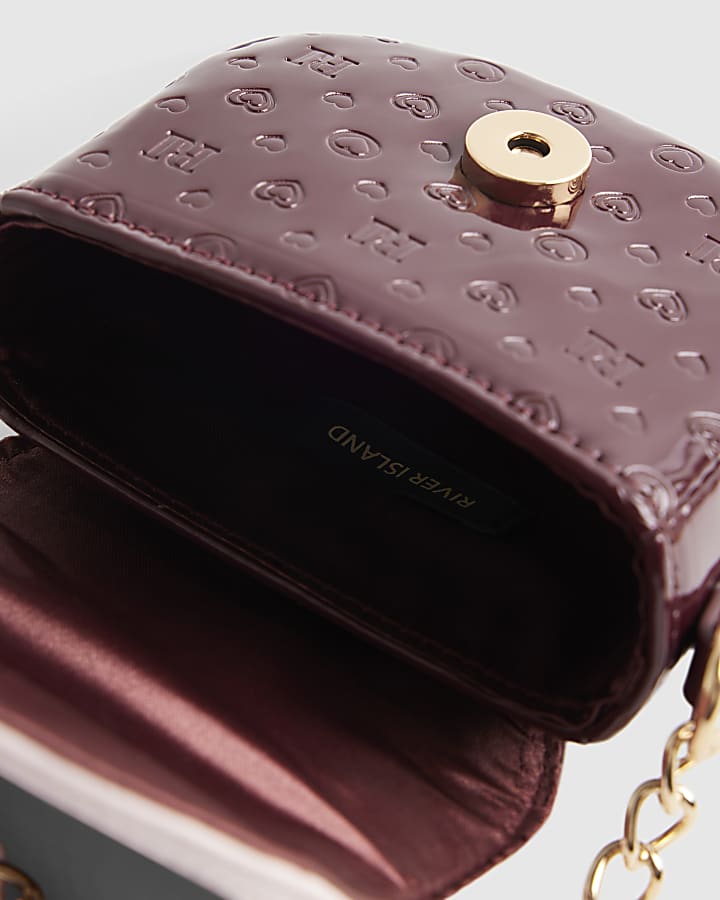 Girls Red Patent Mini Crossbody Bag