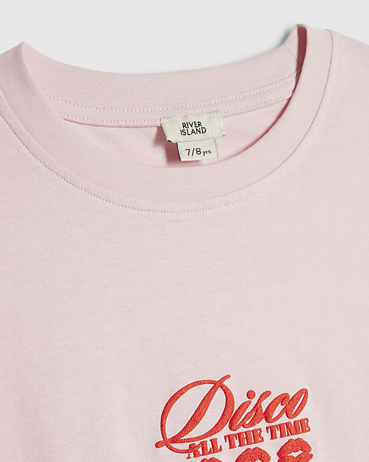 Girls Pink Disco All The Time T-Shirt