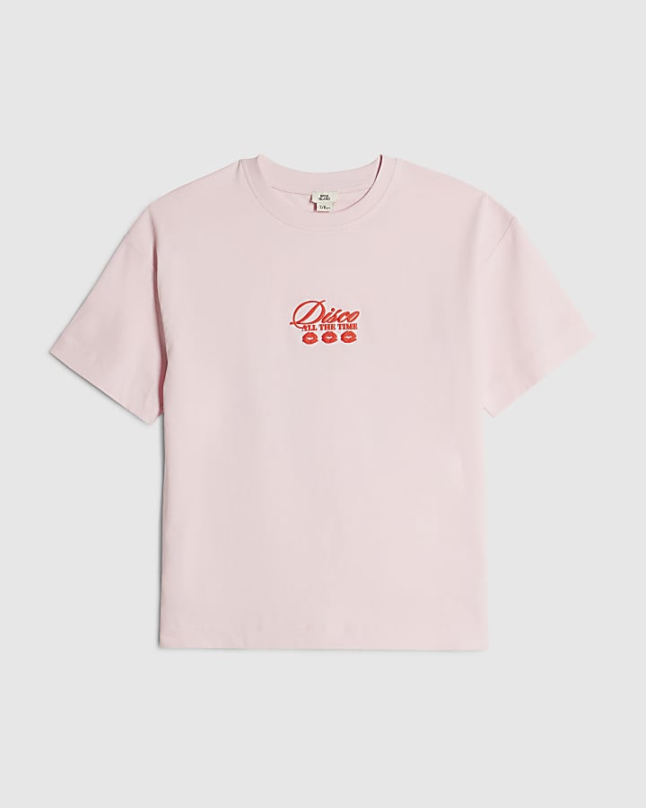 Girls Pink Disco All The Time T-Shirt