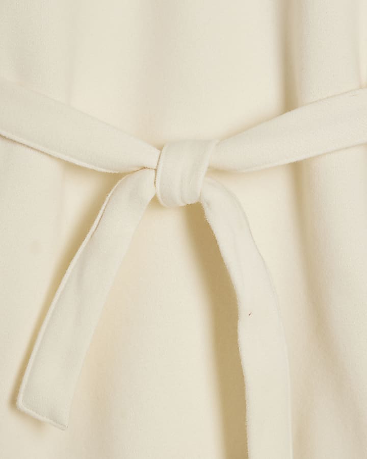 Girls Cream Scalloped Edge Jumper Dress
