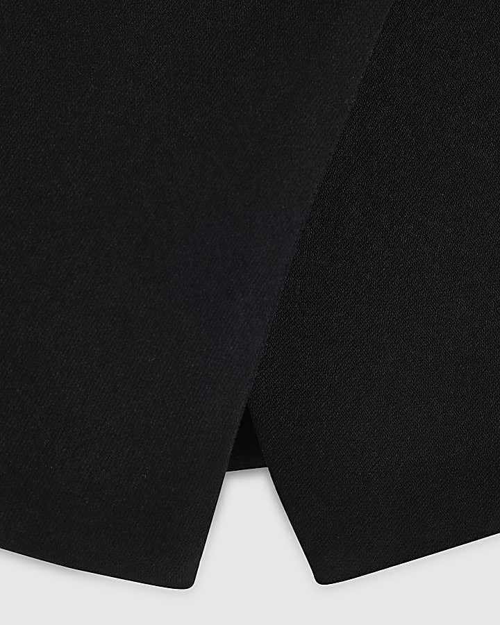 Girls Black Tailored Waistcoat