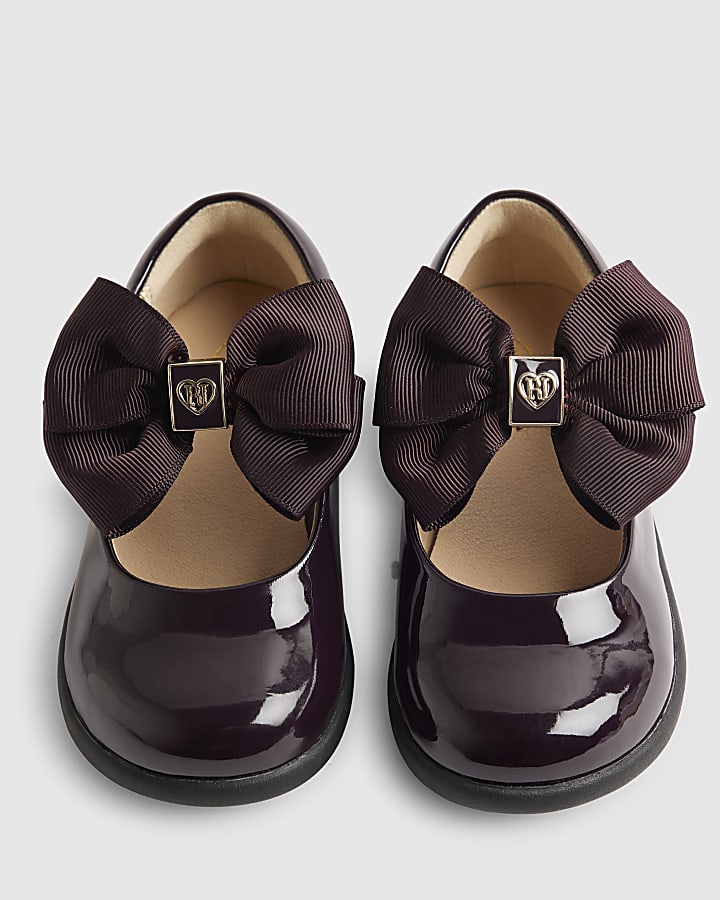 Mini Girls Purple Patent Mary Jane Shoes