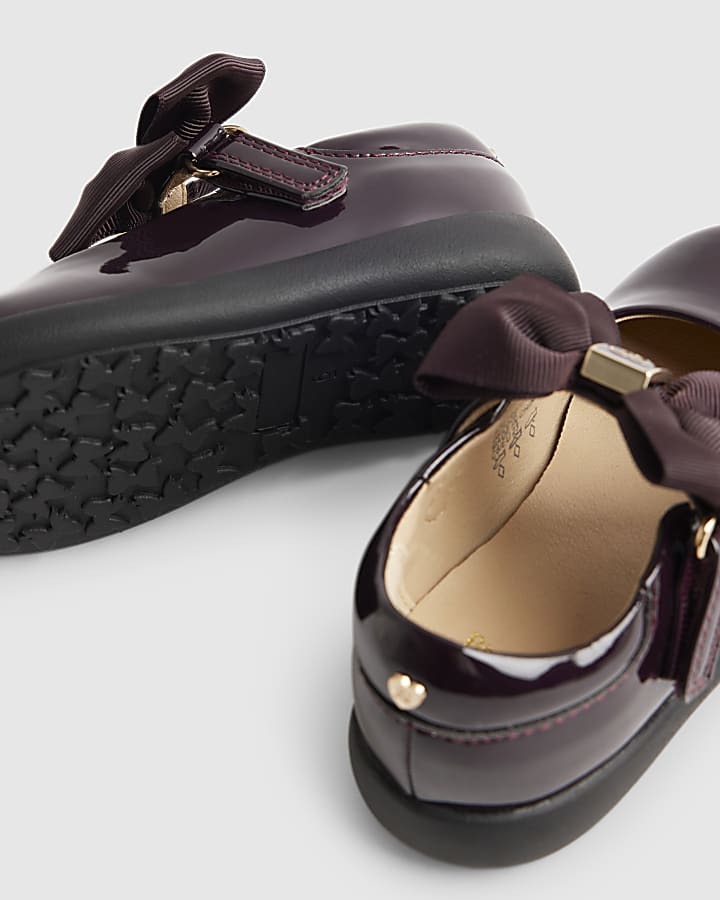 Mini Girls Purple Patent Mary Jane Shoes