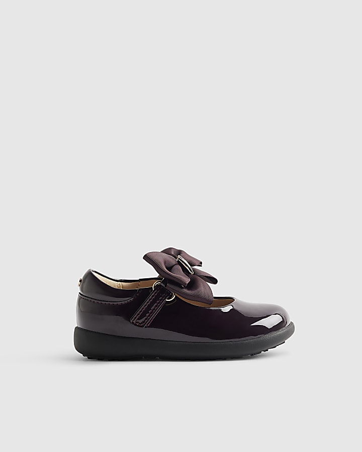 Mini Girls Purple Patent Mary Jane Shoes