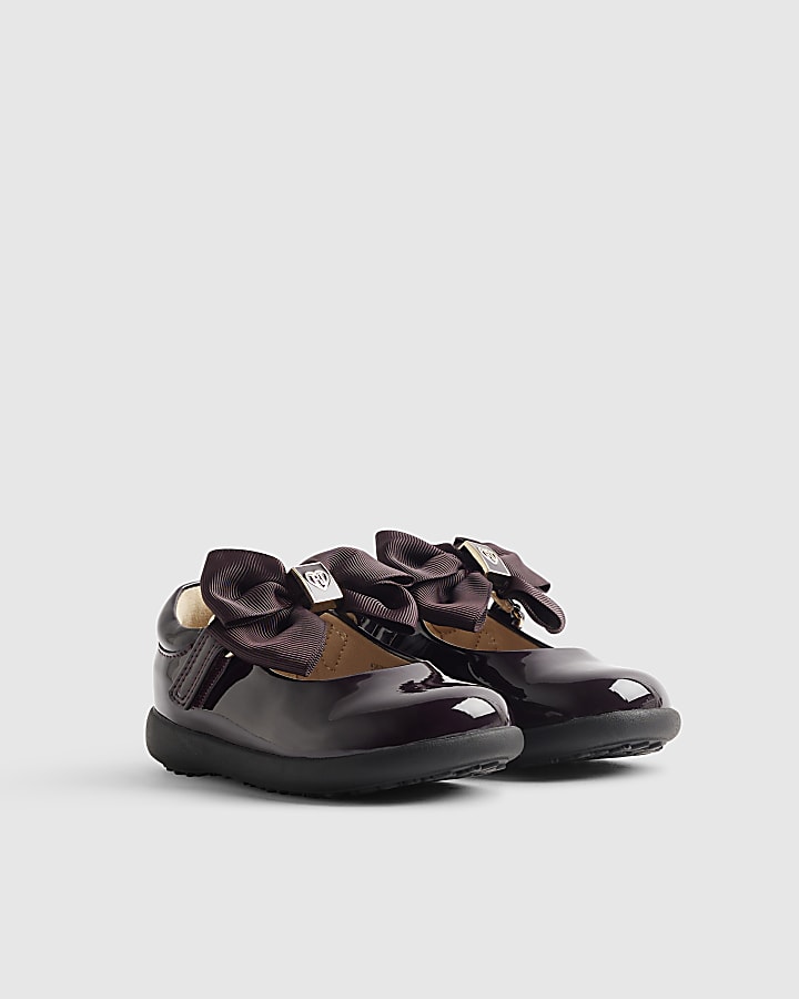 Mini Girls Purple Patent Mary Jane Shoes