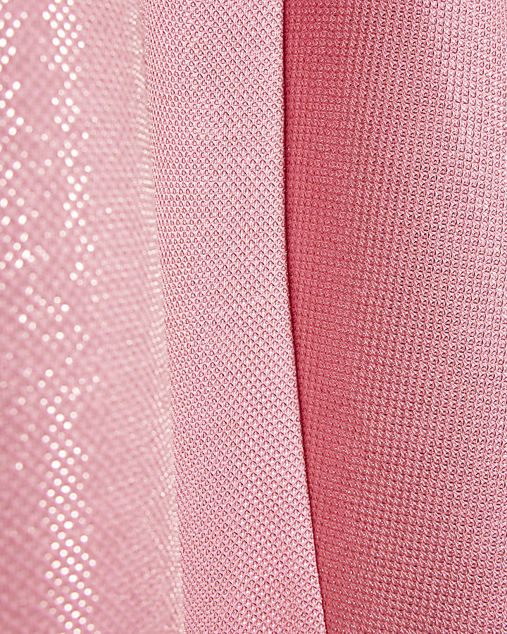 Girls Pink Glitter Bow Skater Dress
