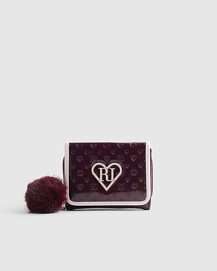 Girls Red Patent Embossed Purse