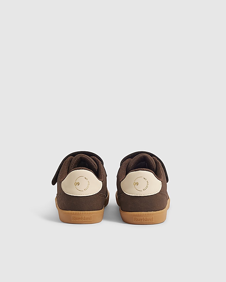 Boys Brown Faux Suede Trainers
